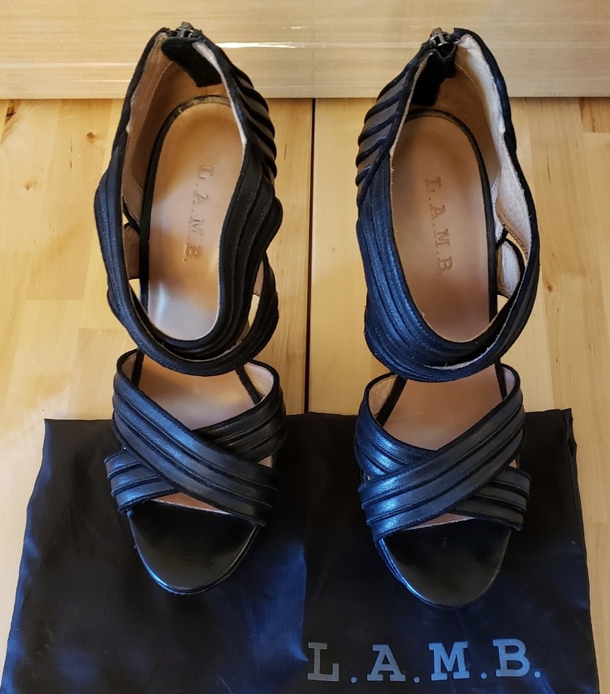 L.A.M.B. Bernadette Platform Wedges